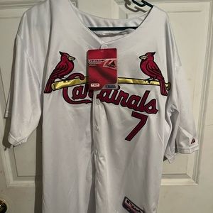 Majestic St. Louis Cardinals #7 Matt Holliday Authentic Baseball Jersey Size 52